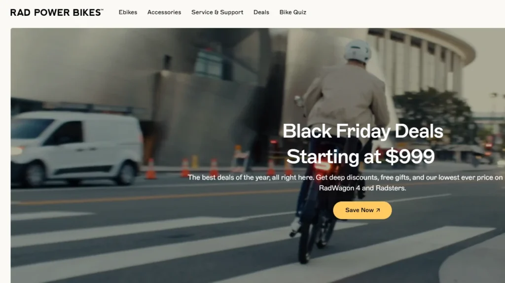 Homepage of the bike store Rad Power Bikes Homepage of the bike store Rad Power Bikes