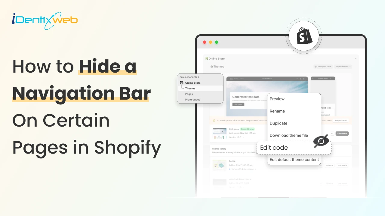 How to Hide Navigation Bar on Certain Pages in Shopify?