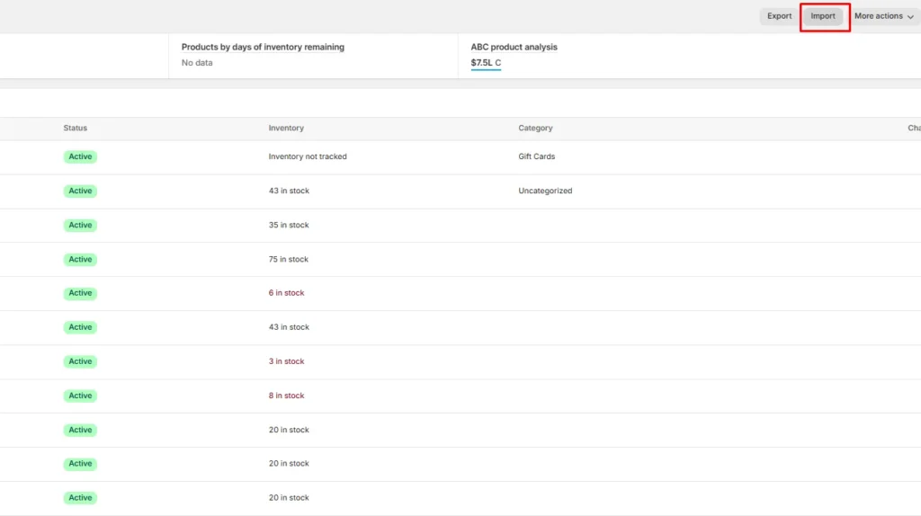 Click on Import for bulk upload Click on Import for bulk upload