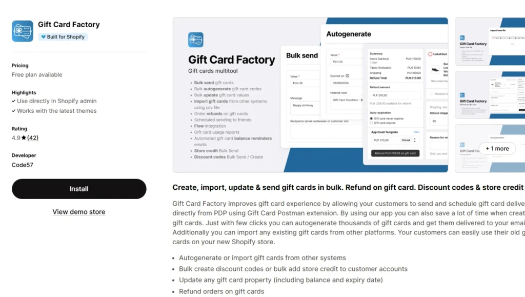 Gift card factory, Shopify gift card app Gift card factory, Shopify gift card app