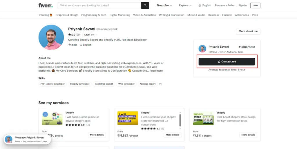 check profile in fiverr check profile in fiverr