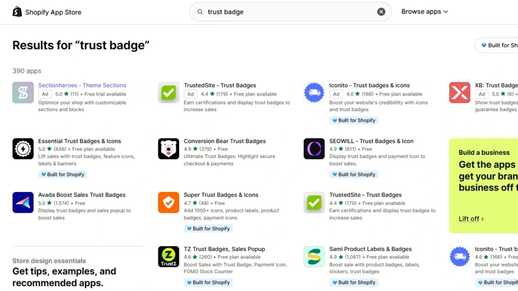 Shopify apps providing trust badges Shopify apps providing trust badges