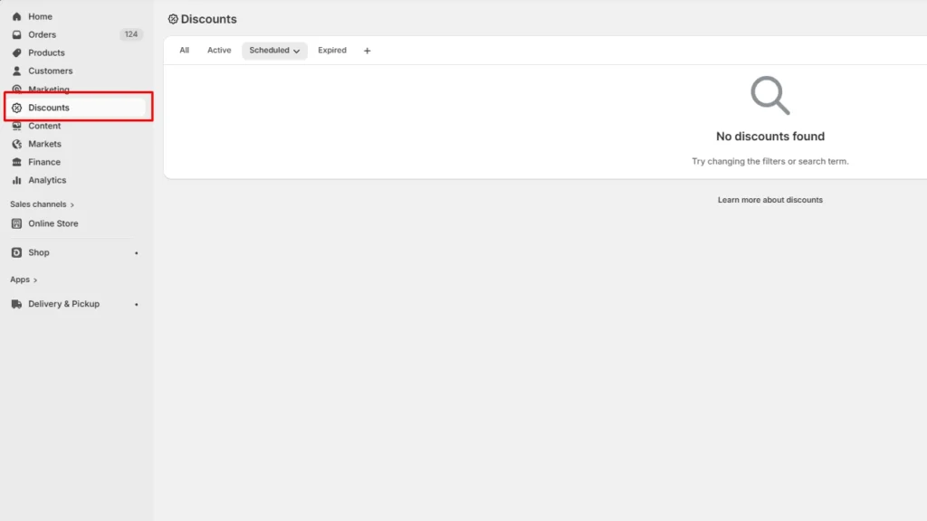 Go to Discounts in Shopify admin panel Go to Discounts in Shopify admin panel