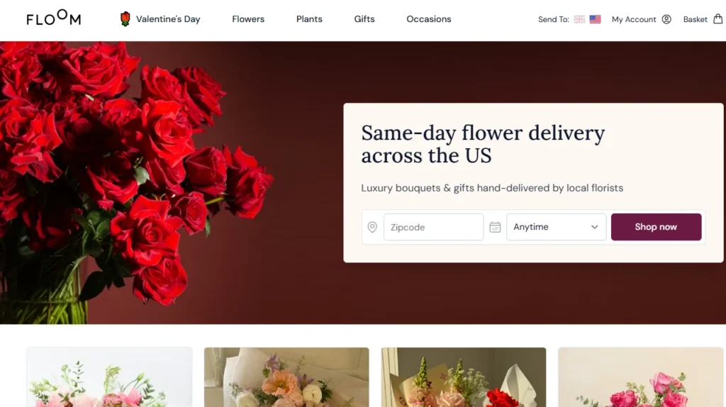 Floom, a Shopify florist store Floom, a Shopify florist store