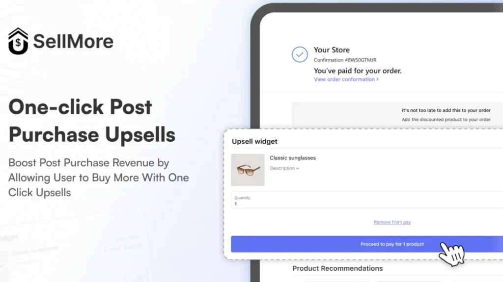 Sellmore, the best one-click post-purchase upsell app Sellmore, the best one-click post-purchase upsell app