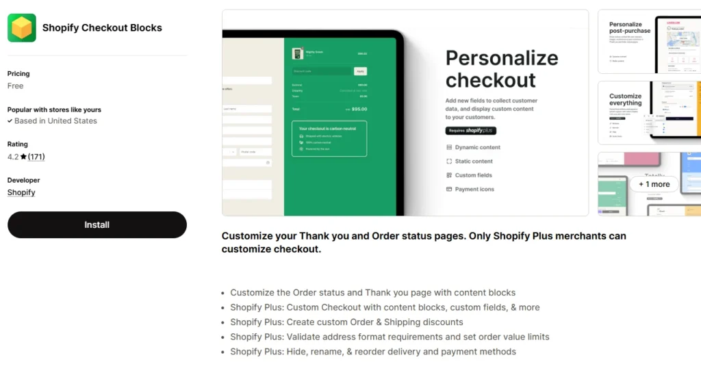 Shopify Checkout Blocks is a top Shopify checkout plugin. Shopify Checkout Blocks is a top Shopify checkout plugin.