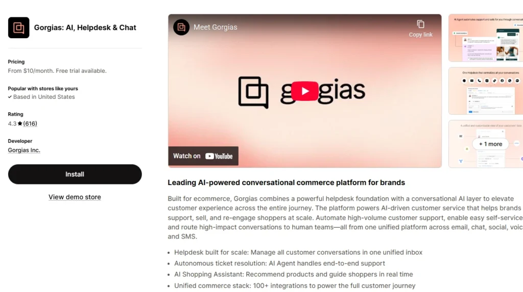 Gorgias, one of the shopify apps for automation Gorgias, one of the shopify apps for automation