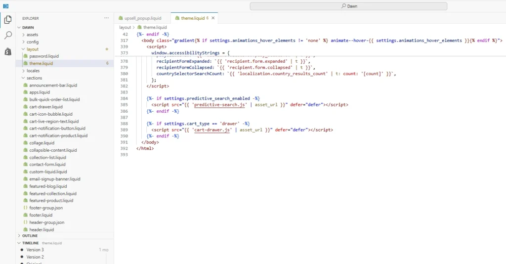 Load the upsell popup section site-wide (in theme.liquid) Load the upsell popup section site-wide (in theme.liquid)
