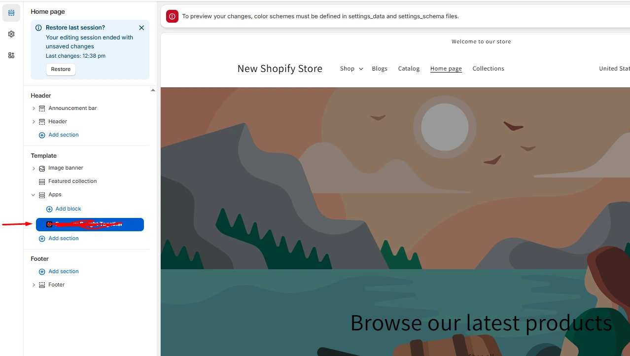 App embed section in template App embed section in template