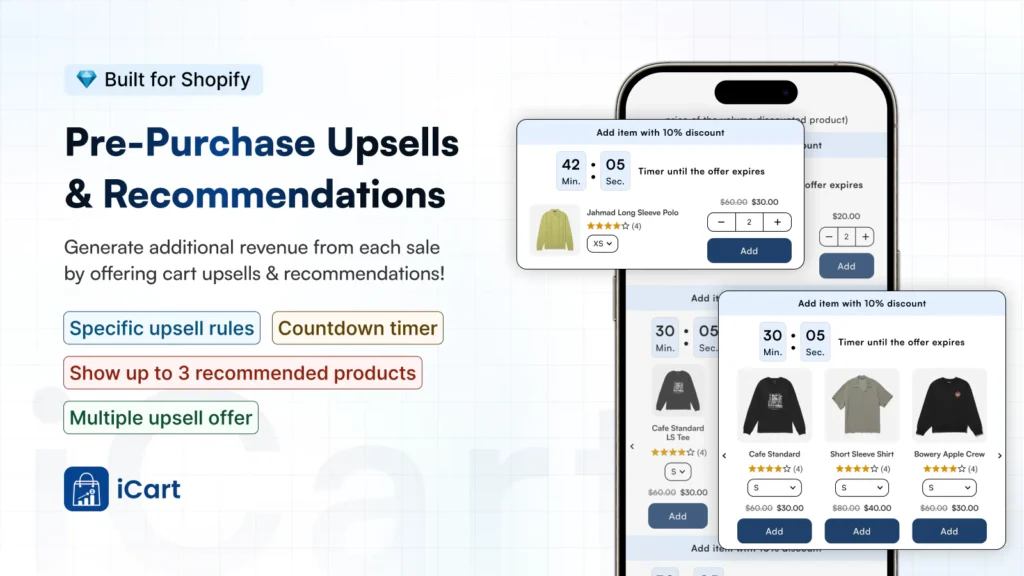 show discount offers with countdown timer