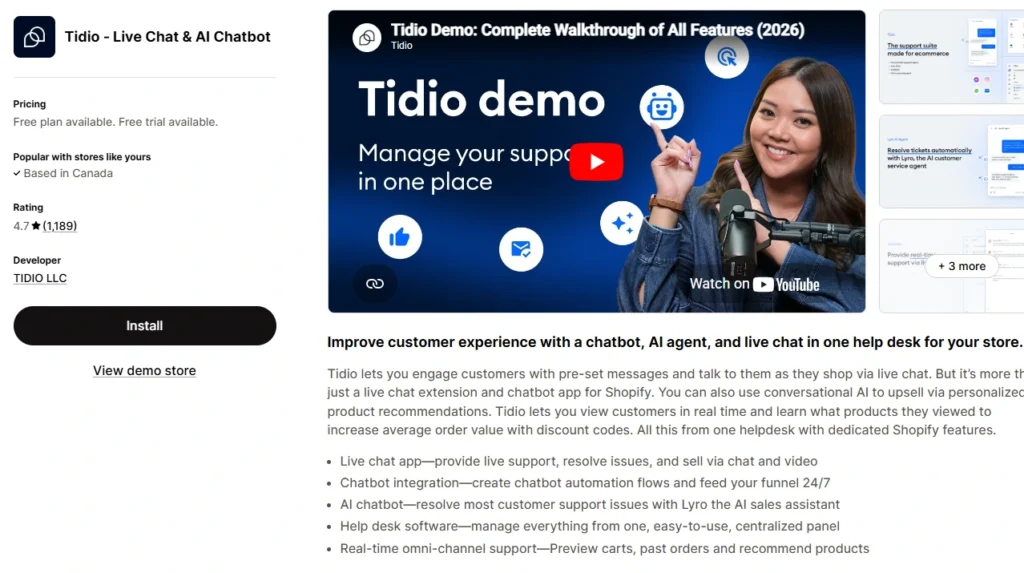 Tidio, a Plus app for enterprise stores Tidio, a Plus app for enterprise stores