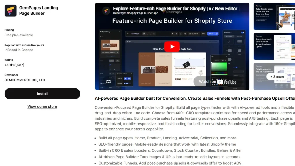 GemPages, a Shopify Plus app for stores GemPages, a Shopify Plus app for stores