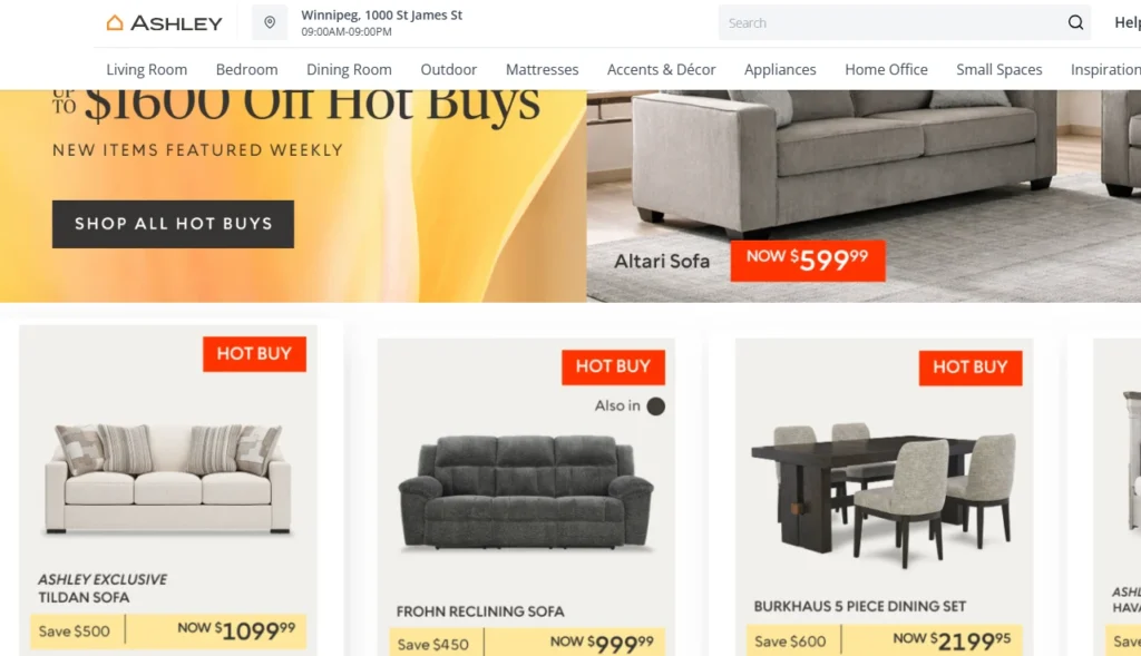 Ashley, a Shopify furniture store Ashley, a Shopify furniture store