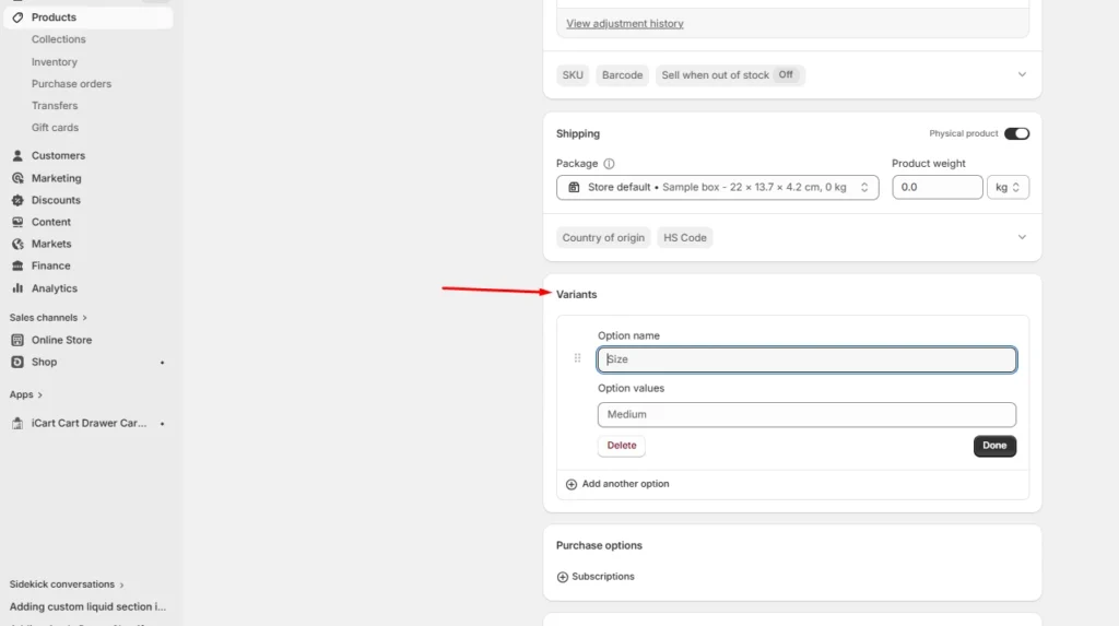 Varients: A built-in product personalization option Varients: A built-in product personalization option