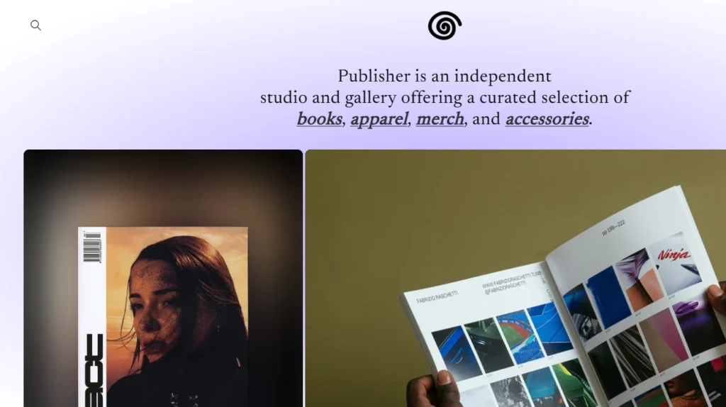 Publisher Shopify theme for artists Publisher Shopify theme for artists