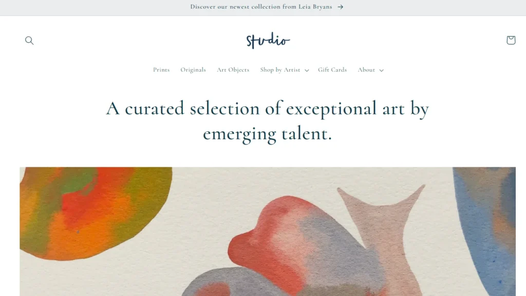 Studio Shopify theme for artists Studio Shopify theme for artists