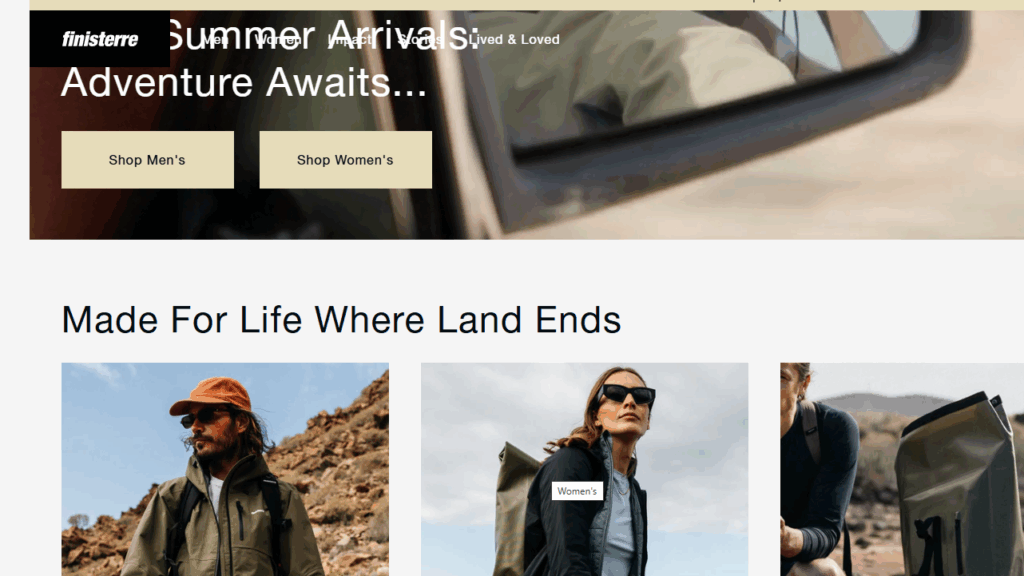 Finisterre, the Shopify eco friendly store Finisterre, the Shopify eco friendly store