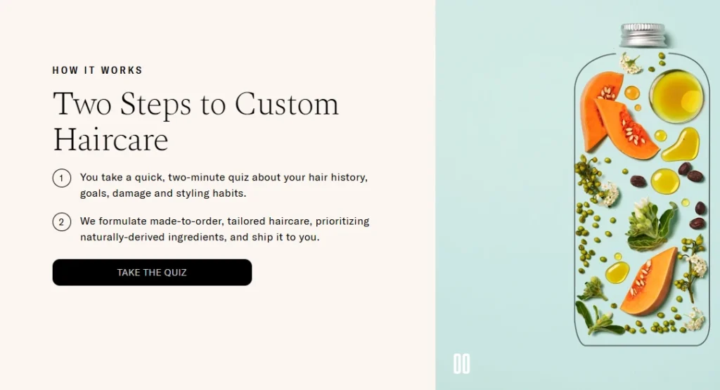 Product recommendations quiz from Function of Beauty Product recommendations quiz from Function of Beauty