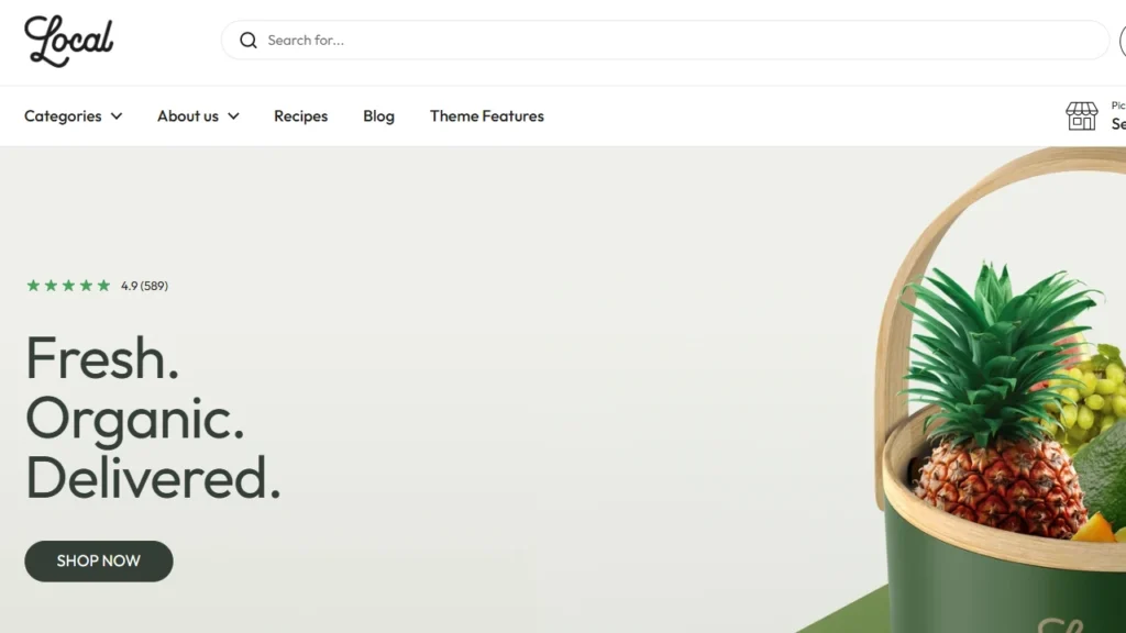 Local, a theme for Shopify grocery stores Local, a theme for Shopify grocery stores