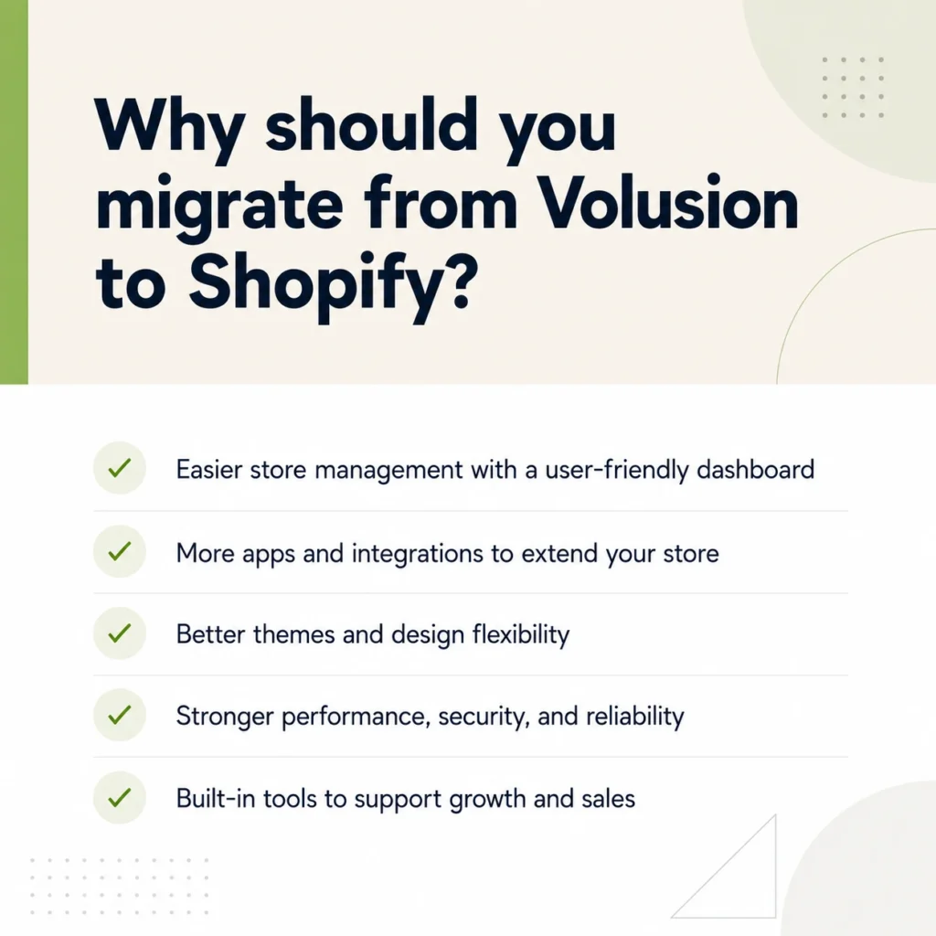 Why should you migrate from Volusion to Shopify Why should you migrate from Volusion to Shopify