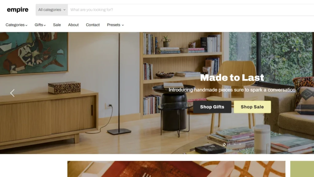Empire: A wholesale Shopify theme Empire: A wholesale Shopify theme