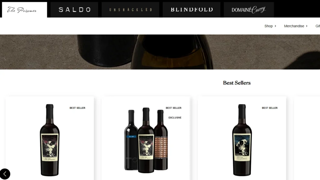 The Prisoner Wine Company Shopify store The Prisoner Wine Company Shopify store